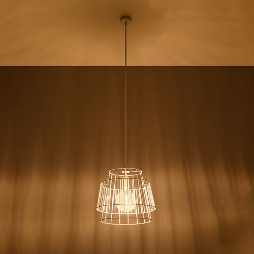 Sollux Lighting Hanglamp GATE wit - 35x35x130cm