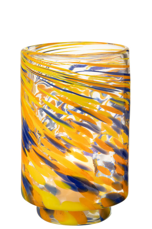 J-Line vaas Arun - glas - mix - large - Ø 15 cm - vtwonen shop