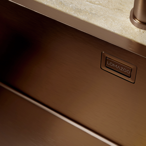 LOMAZOO Spoelbak Keuken Koper Supreon - 66 x 36 cm - RVS