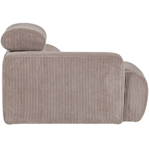 WOOOD 1-zits element bank arm rechts Novi - Ribstof - Zand - 86x109x113