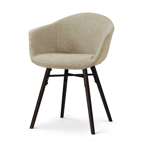 Nolon Nena-Otis Eetkamerstoel Taupe Melange - Zwarte Houten Poten - vtwonen shop