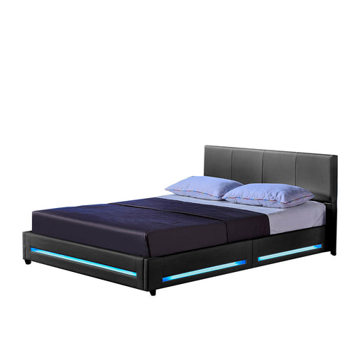 Home Deluxe LED bed ASTEROID donkergrijs 90 x 200 cm - vtwonen shop