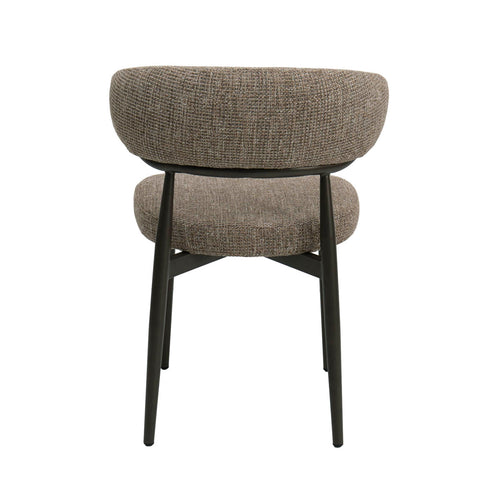 DÉJA Living Eetkamerstoel Milan - Taupe/Brons Stof - Set van 2