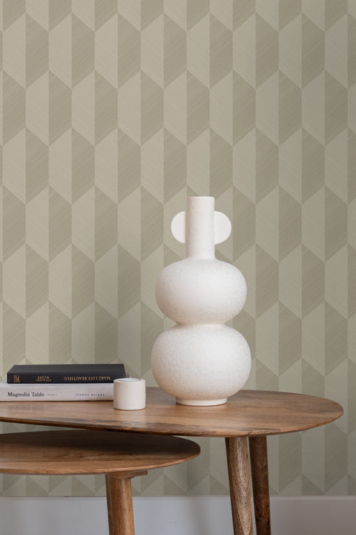 Origin Wallcoverings eco-texture vliesbehang 3D-motief celadon groen - 50 x 900 cm - 348035 - vtwonen shop