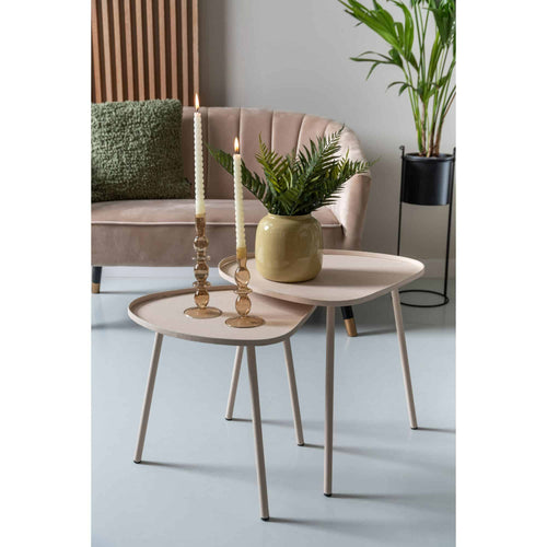 Leitmotiv bijzettafel Boaz - grijs - 44x44x43cm - vtwonen shop