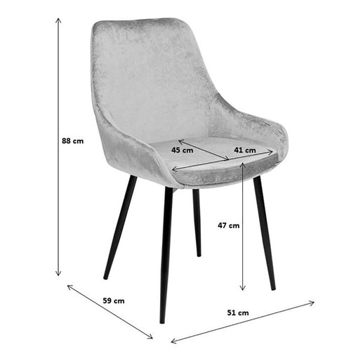 Kare Design Stoel East Side Champagne 52cm