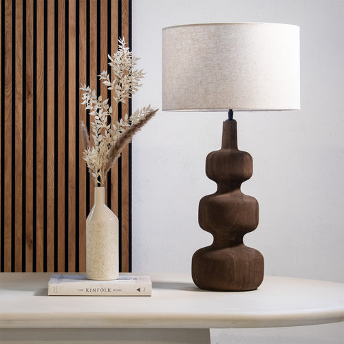 Giga Meubel Tafellamp Andrea - Bruin/Beige