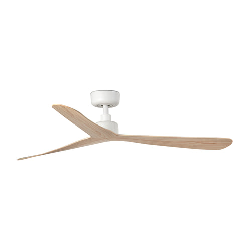 Faro Rocker  Rocker plafondventilator 132 cm, mat wit, bladen van essenhout