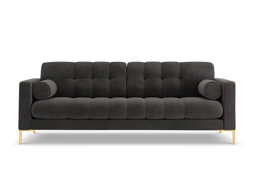 Cosmopolitan Design Bank Bali 4-zits, flueel, donkergrijs - 96x217x75cm