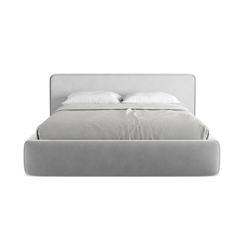 LaMiaSofa Bed met opbergruimte Firenze - velours - grijs - 200x225x82