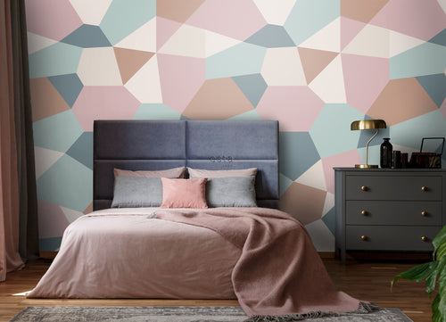 ESTAhome fotobehang grafisch motief multicolor - 200 x 279 cm - 159258 - vtwonen shop