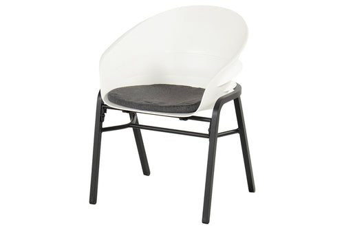 Hartman Tuinstoel Tubb - Wit - Zithoogte 46cm - Set Van 2 - vtwonen shop