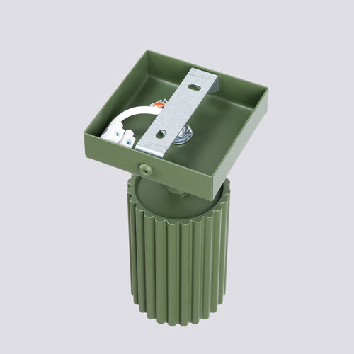 Sollux Lighting Wandlamp KARBON olijfgroen - 8x16x8cm