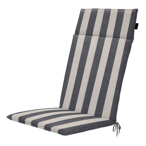 Madison tuintstoelkussen hoge rug Amora - grijs - 120x50x4cm - set van 4