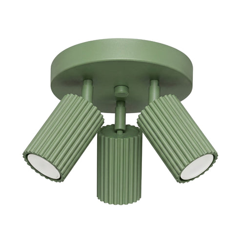 Sollux Lighting Plafondlamp KARBON 3P salie - 19,5x19,5x18cm