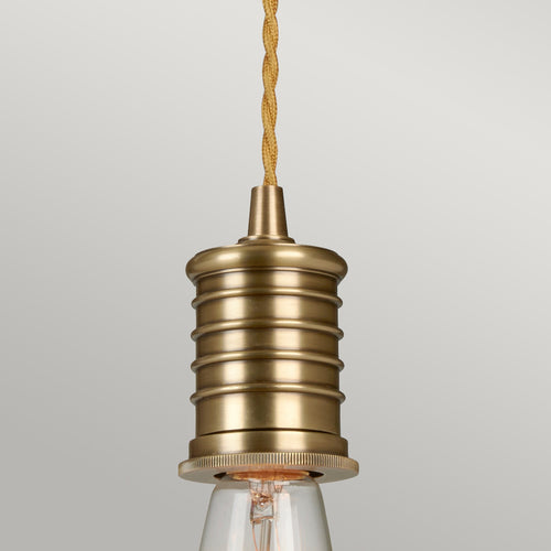 Elstead Douille - 1-lichts hanglamp antiek messing, E27