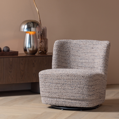 WOOOD draaifauteuil Atty - Grove Melange - Beige - 75x74x65