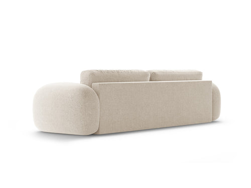Cosmopolitan Design Slaapbank met opbergdoos Tonale 3-zits, chenille donkerbeige - 105x262x88cm