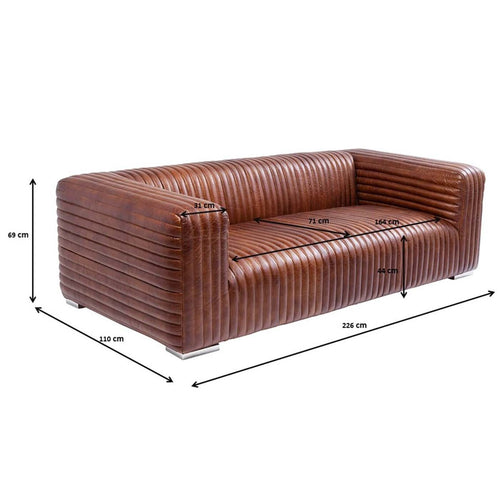 Kare Design Sofa Malibu 3-Zits leer - vtwonen shop