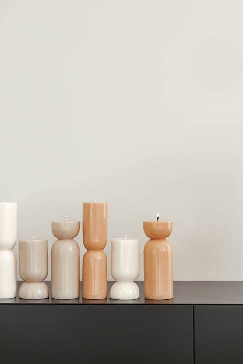 Originalhome kaars organische vorm - perzik - L - vtwonen shop