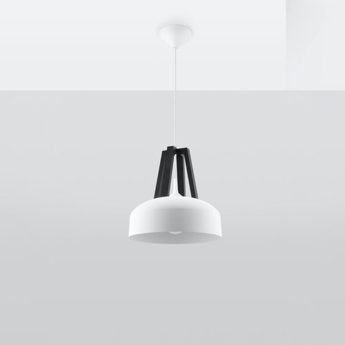 Sollux Lighting Hanglamp CASCO wit/zwart - 30x30x85cm