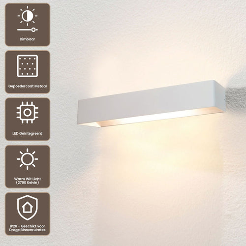 Artdelight Wandlamp Mainz XL - Wit