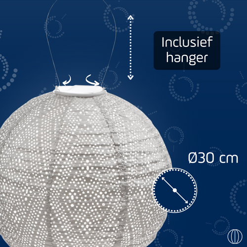 Lumiz solar lampion - dia 30cm - vtwonen shop