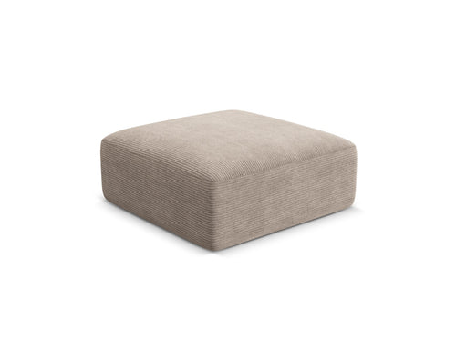 Cosmopolitan Design Poef Campi ribfluwelen cappuccino - 90x90x40cm