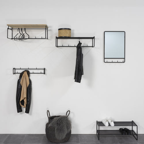 Spinder Design spiegel Clint - Zwart - 5 haken