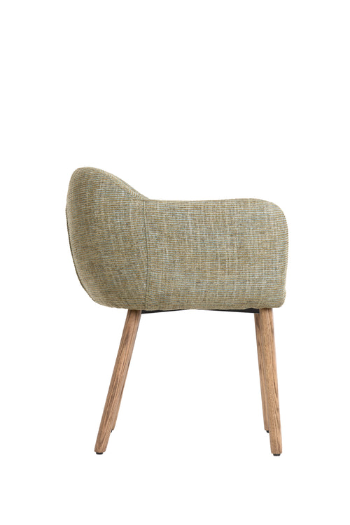 Light & Living eetkamerstoel BLAINE - 56x62.5x76.5cm - groen - Set van 2 - vtwonen shop