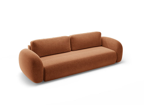 Cosmopolitan Design Slaapbank met opbergdoos Tonale 3-zits, chenille baksteen - 105x262x88cm