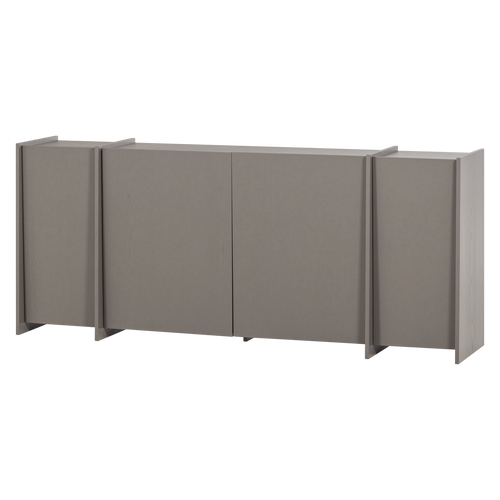WOOOD dressoir 200 cm Brock - Essen Fineer - Warmgrijs - 85x200x44