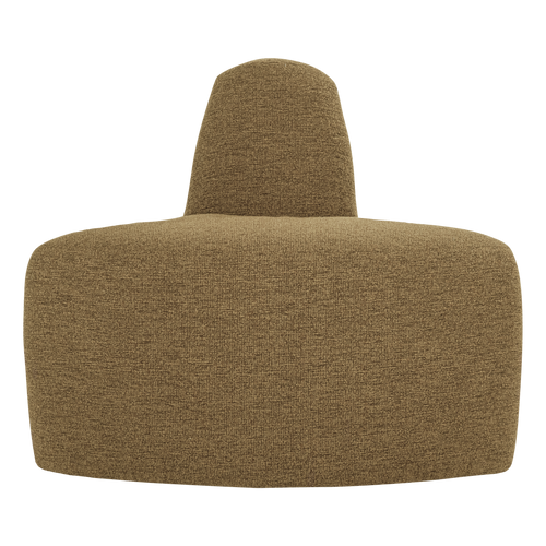 WOOOD eetbank hoek rond rugleuning Mojo Base - Bouclé - G.bruin - 83x76x76
