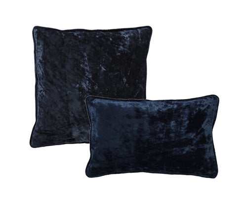 KUSSENSET | 2-delig | Chloe | donkerblauw | Hoii | inclusief veren binnenkussens