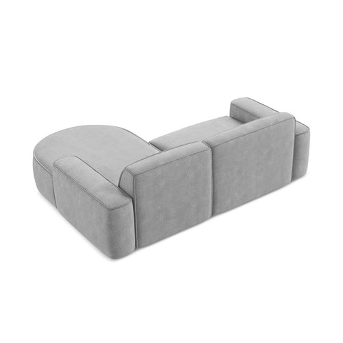 LaMiaSofa hoekbank rechts Melissa - chenille stof - lichtgrijs - 224x166x70