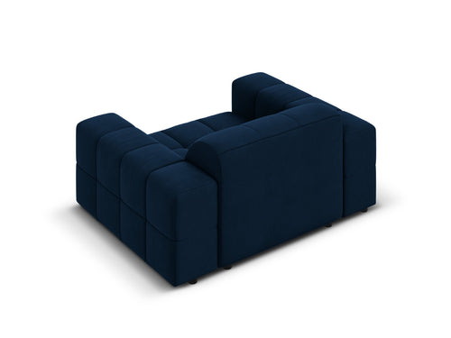 Cosmopolitan Design Fauteuil Chicago flueel koningsblauw - 102x132x78cm