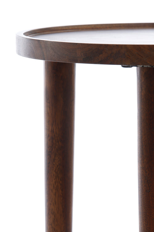 Light & Living bijzettafel QIANO - Ø49x49cm - bruin - vtwonen shop