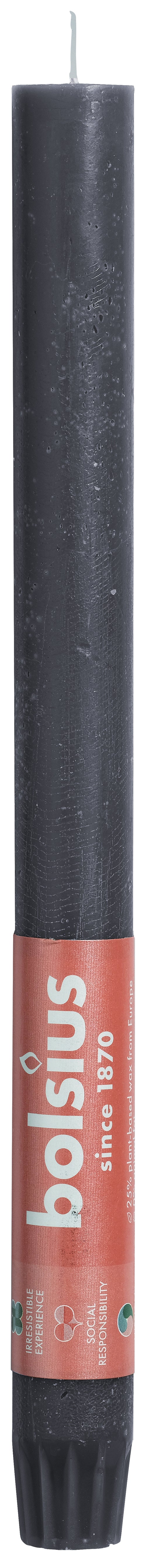 Bolsius dinerkaarsen rustiek - 27cm - antraciet - vtwonen shop