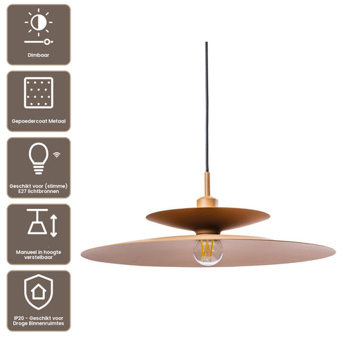 Artdelight Hanglamp Linares - Bruin