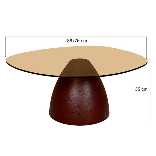 Brix salontafel  Mylon Burgundy - 86cm - bruin