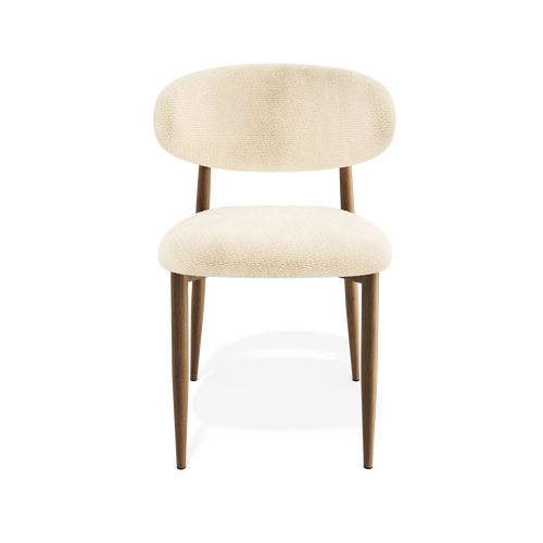 Premium Interiors - Set van 2 stoelen LINA - krullend fluweel crème 52cm