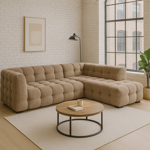 Kare Design Hoekbank Salamanca XL bruin rechts - vtwonen shop