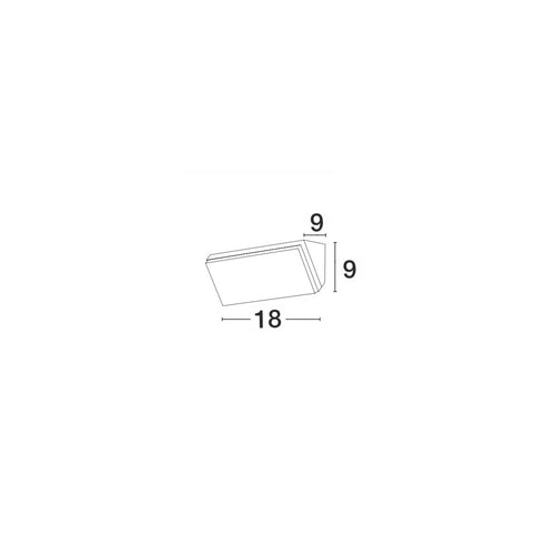 Merano Collins Outdoor Down Wandlamp Sandy Zwart Aluminium LED 12W 1080Lm 3000K IP65