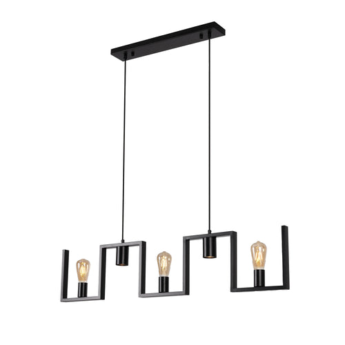 Ylumen hanglamp Row - 5 lichts - 112  x 150   cm - zwart - vtwonen shop