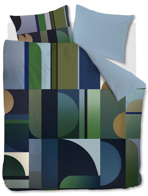 Kardol dekbedovertrek Utopia - 240x200/220 cm - blauw groen - vtwonen shop