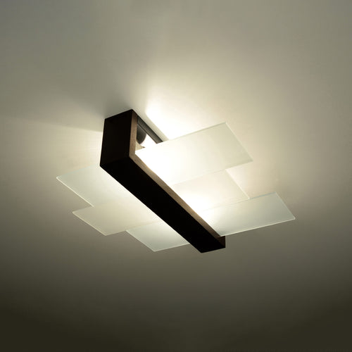 Sollux Lighting Plafondlamp FENIKS 2 wengé - 43x43x12cm