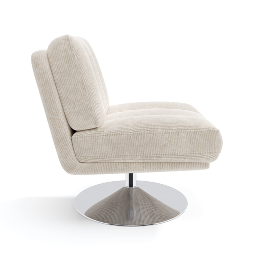 Sia Home - Fauteuil TIMELESS - Corduroy - Ecru - 60.11cm