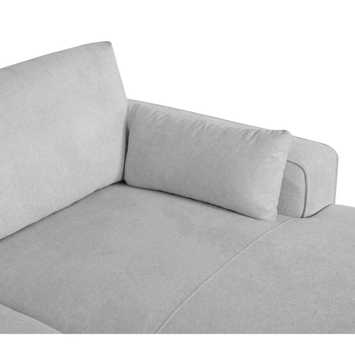 Furnhouse chaise longue bank rechts California - Lichtgrijs - Stof - 105x305x85