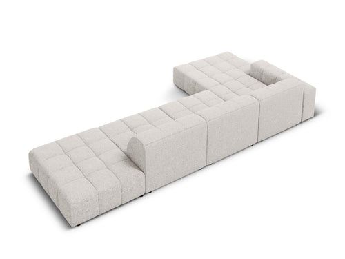 Cosmopolitan Design linker hoekbank Chicago 5-zits, chenille lichtgrijs - 167x348x78cm