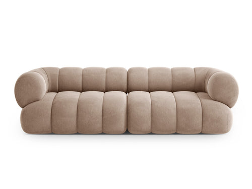 Cosmopolitan Design Bank Koge 4-zits, flueel donkerbeige - 95x240x70cm